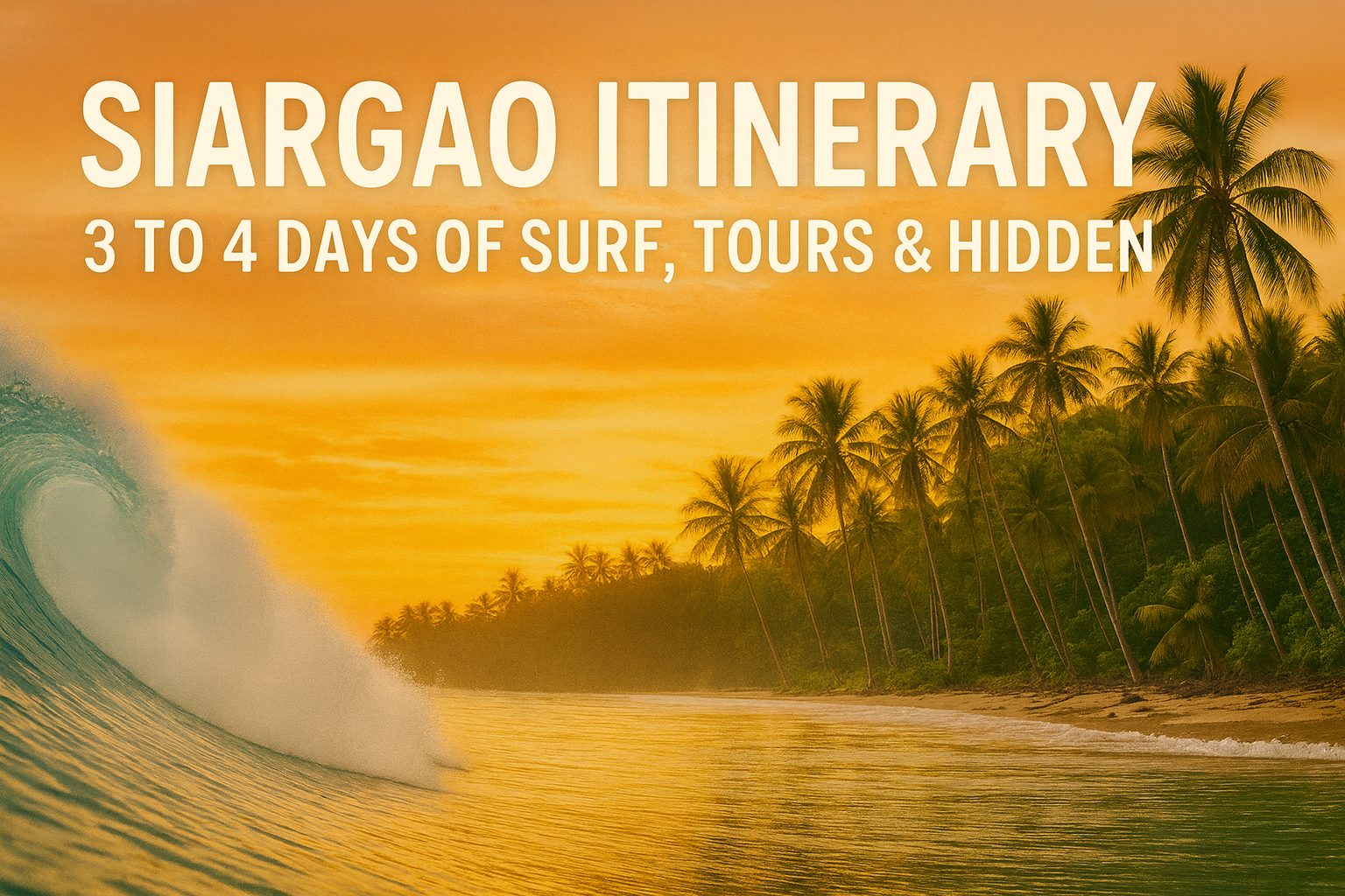 Siargao Itinerary: 3 to 4 Days of Surf, Tours & Hidden Gems
