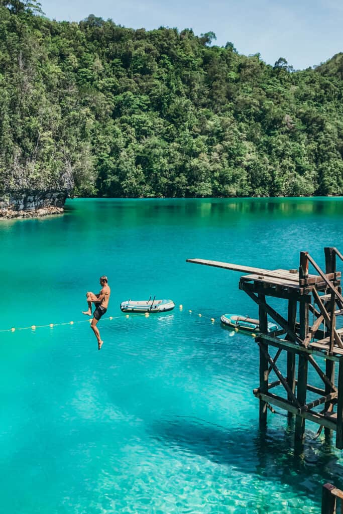 Sugba Lagoon Siargao Diving Board